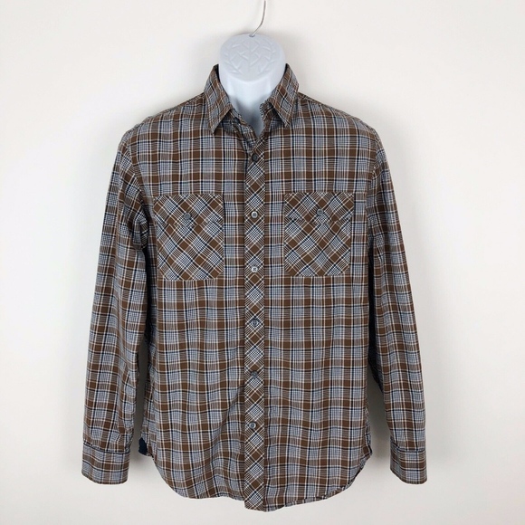 Banana Republic Other - Banana Republic Brown Plaid Button Down Shirt